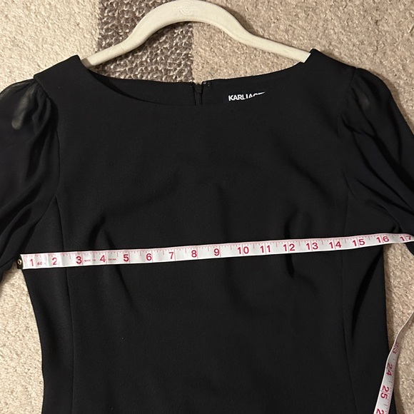 Karl Lagerfeld Black Dress with Pearl Cuff Details - Picture 11 of 11